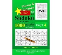 Mirror & Rotation Star Sudoku 1000 Puzzle Easy3-4: 6x9inch,9x9,2x3