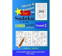 Mirror & Rotation Star Sudoku 1000 Puzzle Normal2: 6x9inch,9x9,2x3