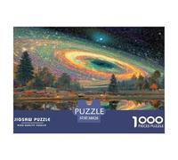 Mirror Star Vortex Papier Puzzle Jeu De Puzzle Activités Familiales Stimulantes 1000 Stukjes Ombre du Lac Casse-tête Qualité Premium pour Adultes 38x26cm/1000pcs