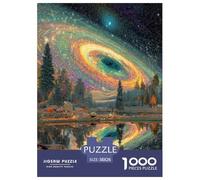 Mirror Star Vortex Puzzles Jeu De Puzzle Pièces Parfaitement Assorties 1000 Pieces Ombre du Lac Casse-tête Qualité Premium pour Adultes Et Enfants 38x26cm/1000pcs