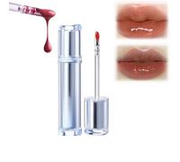 Mirror Tea Light Lip Glaze, Mirror Tea Jelly Light Lip Glaze, Lip Gloss with Metal Applicator, New Ice Watery Lip Gloss - Iced Tea Watery Lip Gloss, Glasting Water Gloss(06#)