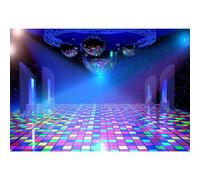 MIRRORANG 1,5x1m Vintage 80s Disco décorations Neon Backdrop Birthday Party Background pour la Photographie Portrait Photo Studio Props, Vinyle