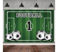 MIRRORANG 1,8x1,1m Football sur le thème du sport Bon anniversaire Bannière pour Hommes Garçon Des sports Terrain de football Douche de bébé Fête d'anniversaire Décoration Bannière Toile de fond