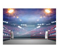 MIRRORANG 2,7x1,8m Toile de Fond de Boxe Anneau de Lutte décorations de fête d'anniversaire Gym bannière Anniversaire bébé Douche Fond Adultes Enfants Portrait Photo Studio Props, Vinyle