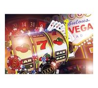 MIRRORANG 3x2m Las Vegas Casino Toile de Fond Poker Cartes Jackpot Platine Casino Thème Décorations De Fête Photographie Fond Portrait Photo Booth Studio Props, Vinyle