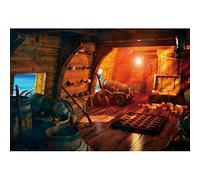 MIRRORANG 4,5x3m Pirate thème fête Toile de Fond trésor Nautique Canon Photographie Fond Pirate Bateau thème Enfants garçons Joyeux Anniversaire bébé Douche décorations bannière