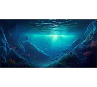 MIRRORANG 61x41cm Affiche d'aquarium Tropical Toile de Fond lit de rivière et lac Plante Aquatique Fond d'aquarium sous-Marin