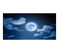 MIRRORANG 91x41cm Fond d'aquarium Sombre et Effrayant, Ciel, Nuages, Pleine Lune, Nuit d'horreur, Vinyle Durable pour Halloween
