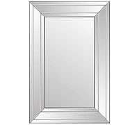 MirrorOutlet Grand Miroir Mural vénitien Moderne biseauté 80 cm x 120 cm, sans Cadre, YC080