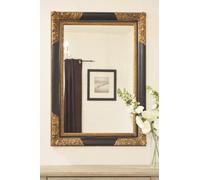 MirrorOutlet Grand Miroir Noir détaillé décoré Antique 9 x 0,7 m, Verre, 112 x 81
