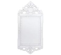 MirrorOutlet Grand Mur vénitien de Style Antique 122 x 59 cm Argenté