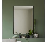 MirrorOutlet The Artus Miroir Mural Moderne avec Bords en Aluminium Argenté 70 x 50 cm