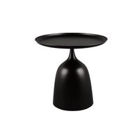 Mirrors and More Table d'appoint Mona ronde en métal noir Hauteur 46,5 cm