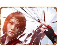 Mirrors Edge Catalyst Faith and Shattering Glass Metal Sign Vintage Wall Art Décoration Salon Salle de Bain Cuisine Poster Décor 20 x 30 cm