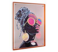 Mirrors & More Amira 83420117 Tableau LED en verre acrylique multicolore Abricot