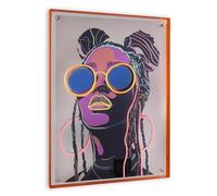 Mirrors & More Amira 83420217 Tableau LED en verre acrylique multicolore Abricot