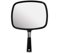 Mirrorvana Miroir à Main pour Coiffeur, barbier et Maquillage, Miroir de Salon de Coiffure Professionnel ou Usage à Domicile (Noir)