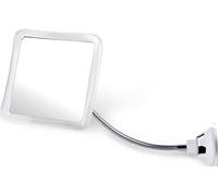 Mirrorvana Miroir de Douche Flexible sans buée pour Rasage avec col de Cygne réglable en Hauteur, Ventouse améliorée et pivotant à 360°, Miroir incassable 16 cm x 16 cm