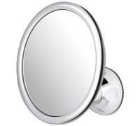 Mirrorvana Miroir de Douche Rond antibuée pour Rasage, Miroir incassable avec Ventouse pivotante à 360 degrés pour Homme et Femme, 17 cm (Chrome Classique)
