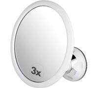 Mirrorvana Miroir de Douche Rond grossissant 3X pour Rasage sans buée avec Ventouse Solide, Miroir incassable pivotant à 360°, 17 cm de diamètre