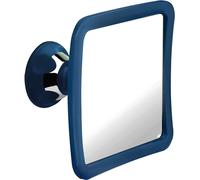 Mirrorvana Miroir de Douche sans buée avec Ventouse améliorée pour Rasage, Miroir grossissant 16x incassable, 16,3 cm (Bleu)