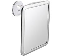 MIRRORVANA Miroir de Douche sans buée pour Rasage avec Aspiration améliorée, Double Design Anti-buée, Surface incassable et pivotant à 360°, 20,3 x 17,8 cm, chromé