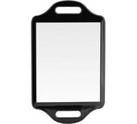 Mirrorvana XL Miroir à Main pour barbier et Salon de Coiffure, Miroir de Coiffeur Portable Professionnel, 35 cm x 21 cm (Noir)
