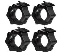 Mirrwin Lot de 2 Collier Bague de Serrage Haltères de 30 mm et Clips de Barre 50mm, Haltères Réglables Noir Stop Disque pour Bar, équipement de Gymnastique, Haltérophilie