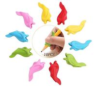 Mirrwin Pencil Grips Aide Ecriture Enfant Tenue Stylo ergonomique Guide Doigt Enfant Pencil Grip pour Ecriture Dessin Coloration Utilisation pour Droitier ou Gaucher - Réutilisable Couleur Aléatoire