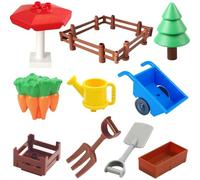 Mirthben Grand kit d'accessoires de blocs de construction, extension avec clôtures, arbres et meubles, compatible avec toutes les briques DUPLO, construction créative à partir de 3 ans