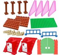 Mirthben Grandes pièces de Blocs compatibles avec Duplo Nombreuses Formes Accessoires pour constructions adaptées aux Enfants de 2 à 5 Ans parfaites