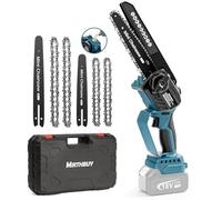 MIRTHBUY Mini tronçonneuse électrique sans fil 6 et 8 zoll, compatible avec batterie Makita 18V, sans balais, système de lubrification amélioré, tronçonneuse pour coupe de jardin（Sans batterie）
