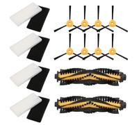 MIRTUX Kit complet d'accessoires pour Conga Excellence et 990 Excellence. Pack de pièces de rechange pour robots aspirateur Conga Ensemble de 2 rouleaux centraux, 8 brosses latérales et 4 filtres