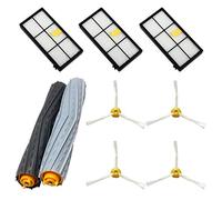 MIRTUX Kit de pièces de rechange pour Roomba série 800 et 900 - Compatible avec Roomba 850, 860, 870 880, 890, 960, 980... (Tous les modèles) - Brosses latérales, filtres, pack de rouleaux extracteurs