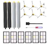MIRTUX Kit de pièces détachées pour Robot aspirateur Roomba série 800 et 900 - Roomba 850, 860, 870, 880, 890, 960, 980... (Tous Les modèles) - Brosses latérales, filtres, Pack Rouleau d'extraction