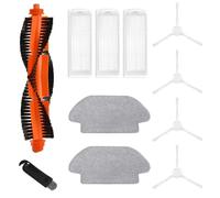 MIRTUX Pack d'accessoires compatible Xiaomi Vacuum S12 - Kit complet - 1 brosse principale, 3 filtres, 4 brosses latérales, 2 serpillères