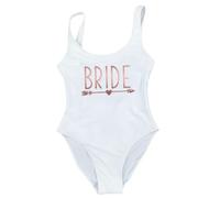 MIRVOUE S-3XL Team Bride Coupe Haute, Dos Bas et Une pièce Maillot de Jeune Fille, Maillot de Bain(Blanc-D,as4,Alpha,l,Regular,Regular)