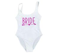 MIRVOUE S-3XL Team Bride Coupe Haute, Dos Bas et Une pièce Maillot de Jeune Fille, Maillot de Bain(Blanc-C,as4,Alpha,3X_l,Regular,Regular)