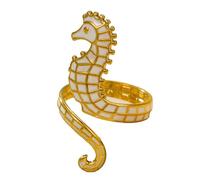 Mirweon Bague élégante en forme d'hippocampe moderne avec gouttes d'huile pour une déclaration de mode unique et créative, taille unique, Comme décrit, Comme décrit.