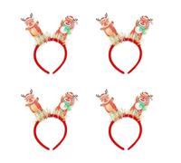Mirweon Bandeau élastique Père Noël/bonhomme de neige/cerf pour décoration d'arbre de Noël, fête assortie, accessoires pour cheveux, accessoires pour cheveux