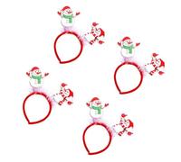 Mirweon Bandeau élastique Père Noël/bonhomme de neige/cerf pour décoration d'arbre de Noël, fête assortie, accessoires pour cheveux, accessoires pour cheveux