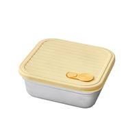 Mirweon Boîte à déjeuner avec plusieurs compartiments en acier inoxydable portable pour salade de fruits, salle de sport, bureau ou école, récipient avec séparateurs