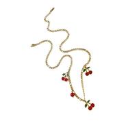 Mirweon Collier ras du cou réglable inspiré des fruits, facile à porter, chaîne en acier inoxydable pour un look tendance, chaîne confortable en acier inoxydable, taille unique, Comme décrit, Comme