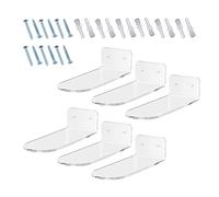 Mirweon Ensemble d'étagères murales en acrylique au design simple pour salon, magasin, décoration d'intérieur, étagères de rangement murales pour présentation en acrylique