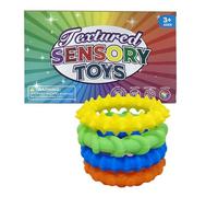 Mirweon Lot de 4 bracelets sensoriels extensibles en silicone pour enfants et adultes pour améliorer l'attention et réduire le stress