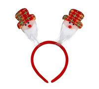 Mirweon MerryChristmas Bandeau rouge avec nœud et bonhomme de neige Accessoires pour cheveux de vacances Fournitures de fête