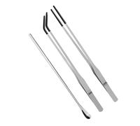 Mirweon Pince à épiler pour reptiles avec pointe anti-corrosion noire pour une alimentation facile