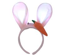 Mirweon Serre-tête lumineux à DEL en peluche mignonne pour femmes et filles, fêtes, bandeau lumineux à DEL phosphorescent, pour filles, femmes, adolescentes, adultes, Halloween