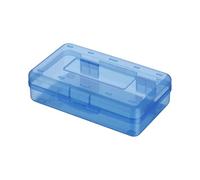 Mirweon Trousse à crayons transparente haute capacité résistante à l'eau pour stylos et marqueurs artistiques en polypropylène transparent pour artistes, bleu