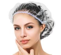 Mis.Moon 135PCS Bonnet Douche Jetable, 52cm Élastique Imperméables Bonnets de Douche, Bonnet de Douche en Plastique pour Hôtel, Shower, Spa (Coloré)